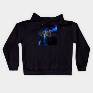 Time Lord Writing (blue) Kids Hoodie